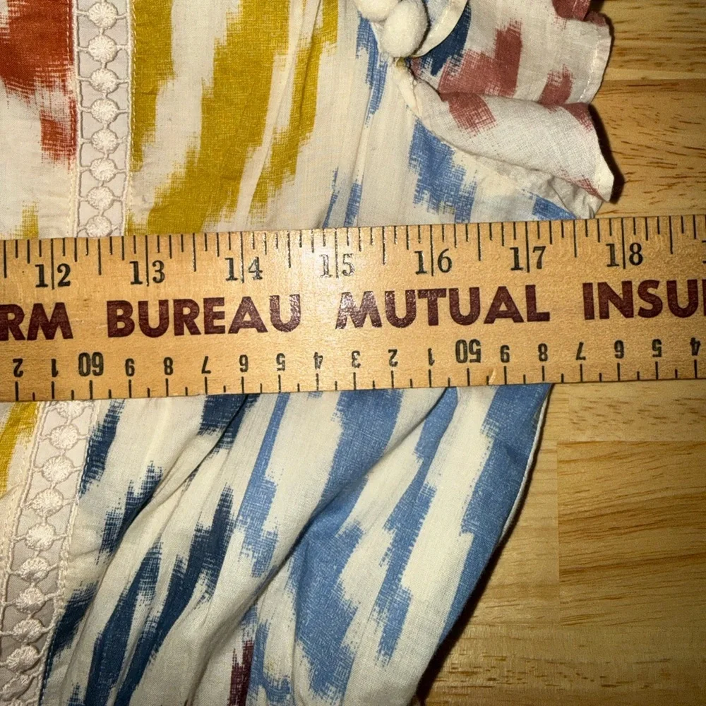 Point Sur J Crew Maxi Dress 8 Flutter Tiered
Ruffle Tie Tassel Pom Pom Ikat - Picture 10 of 12